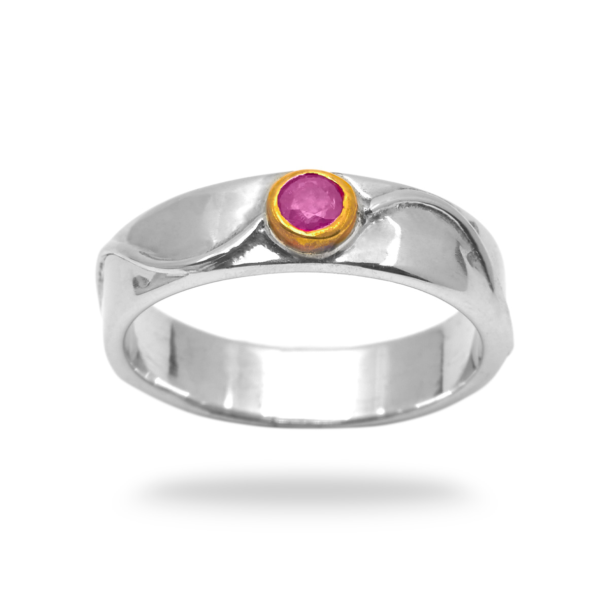 Bague grenat argent Rosa